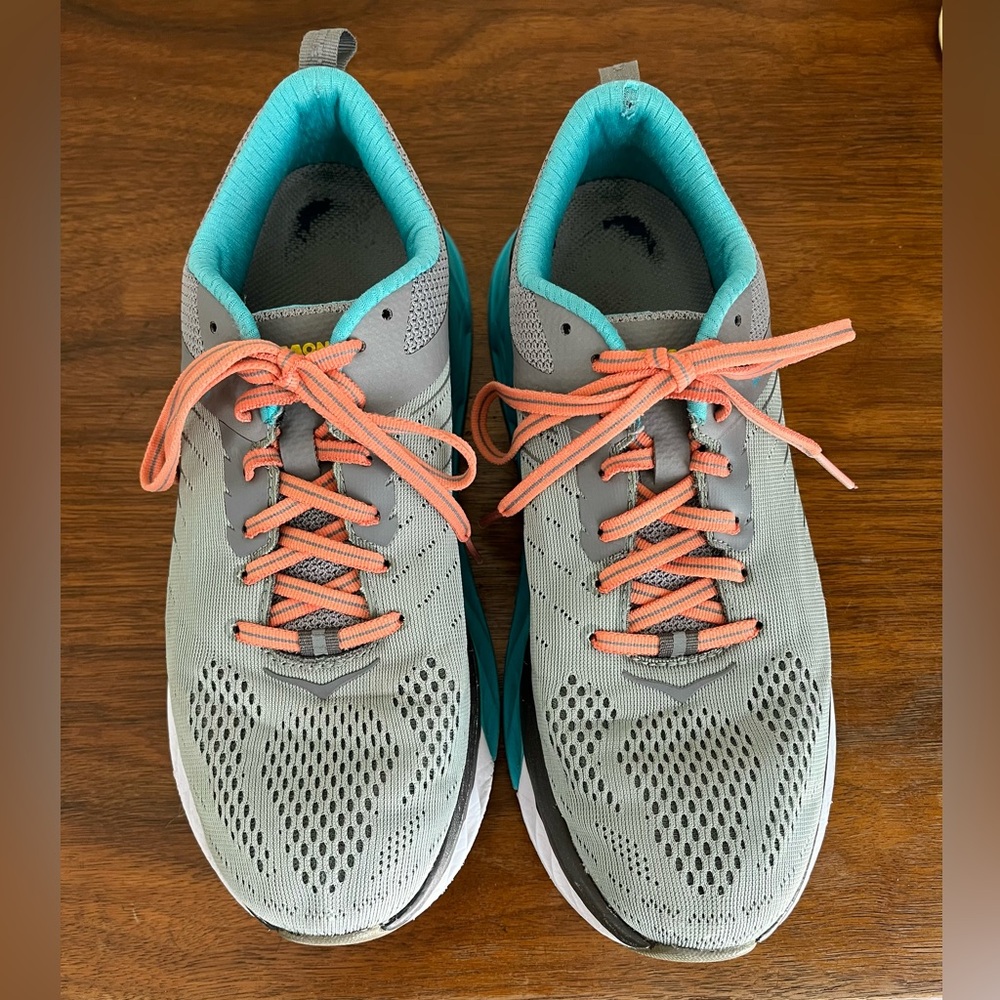 Hoka One One Women’s Arahi 3 Running Shoes - Gray/Green with Turquoise Accents